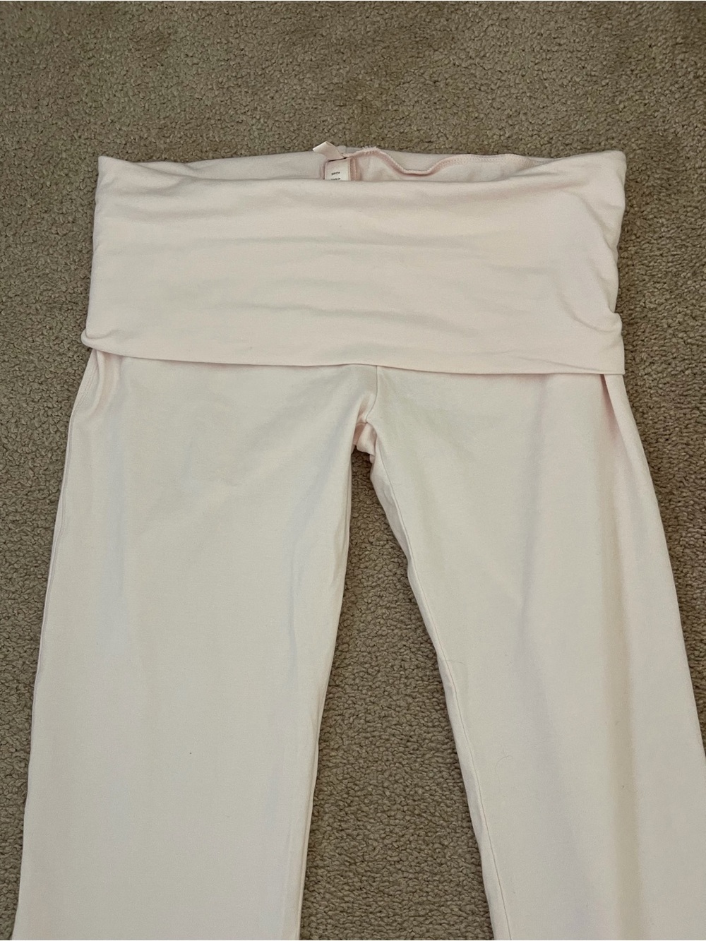 SKIMS Pale Pink Fold Over Pants. - Picture 3 of 7